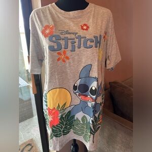 Disney Stitch Sunset Embroidered Graphic Tee